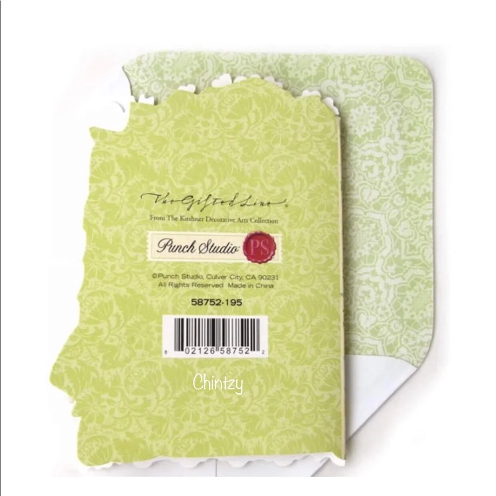 Punch Studio Vintage Crochet Baby Bootie Die-Cut Dimensional Note Card